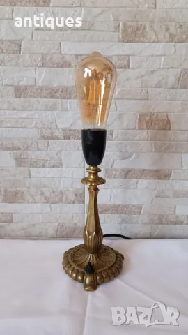 Стара месингова настолна лампа - нощна лампа - Антика - №35, снимка 1