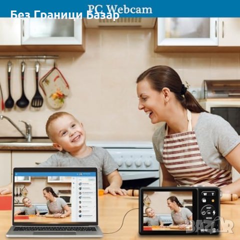 Нов 30MP Цифров Фотоапарат 18X zoom FHD 1080P Лек и Компактен, снимка 4 - Фотоапарати - 43673437