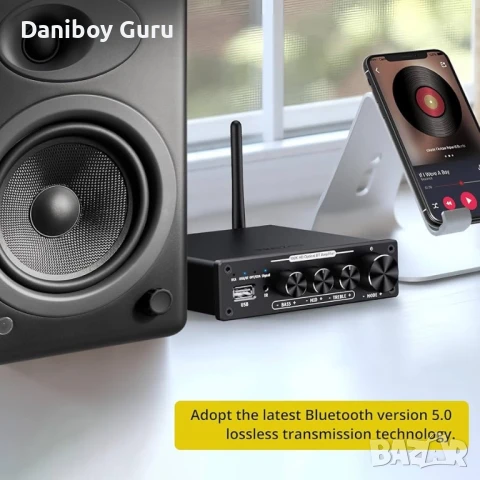 PROZOR DAC 192kHz/24bit цифров стерео аудио усилвател, Hi-Fi Bluetooth усилвател  DAC 2-канален 100W, снимка 6 - Ресийвъри, усилватели, смесителни пултове - 50956460