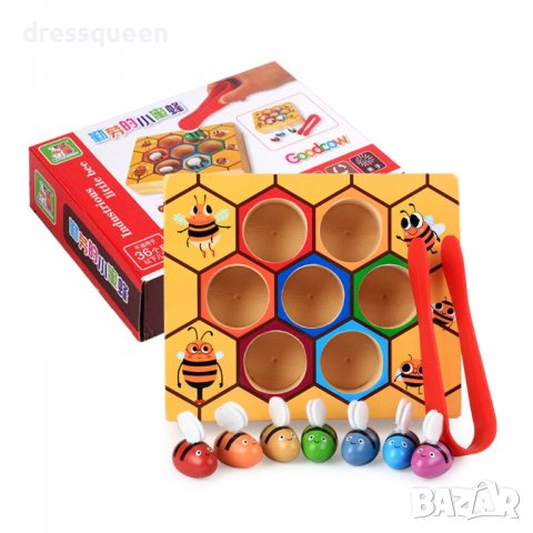 3565 Дървена игра кошер с пчели, снимка 8 - Образователни игри - 37817228