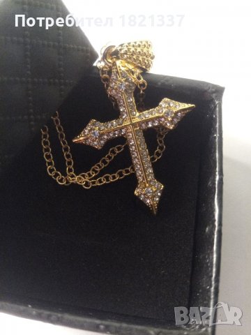 Колие с кръст , снимка 2 - Колиета, медальони, синджири - 39376469