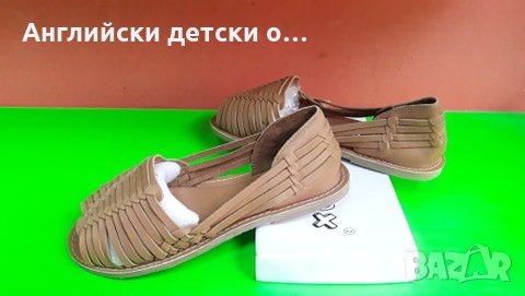 Английски детски еспадрили естсетвена кожа-M&S, снимка 2 - Детски обувки - 28709353