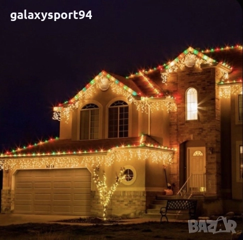 Бяла Светеща завеса 100метра х 60см с Флаш Ефект тип Висулка, снимка 2 - Лед осветление - 51645512