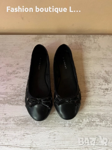 Черни пантофки тип балеринки 38 размер 🖤