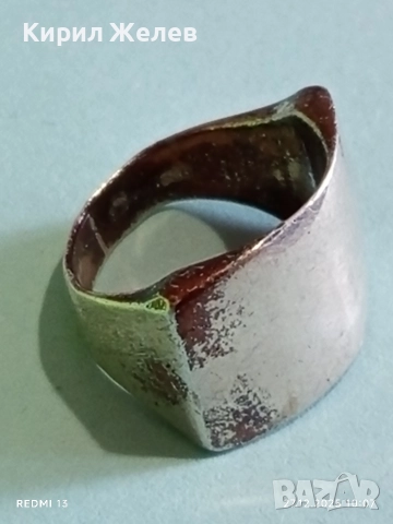 Винтидж сребърен пръстен Английски стил подходящ за гравиране 47615, снимка 7 - Пръстени - 52909662