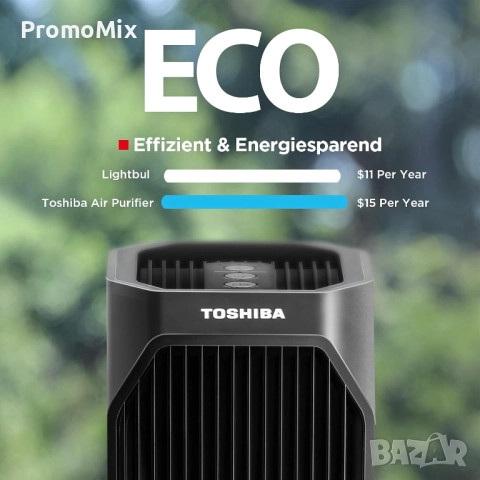 Пречиствател на въздух 3в1 Toshiba CAF-Z45FR 53W HEPA H13 филтър с активен въглен UV стерилизация , снимка 6 - Овлажнители и пречистватели за въздух - 51906718