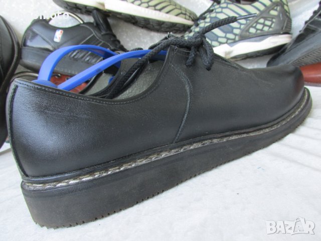 КАТО НОВИ 43 - 44, Vintage Hiking Shoes, Skywalk original, Black Leather, Bavarian, Das Beste, Mens, снимка 15 - Ежедневни обувки - 37606098