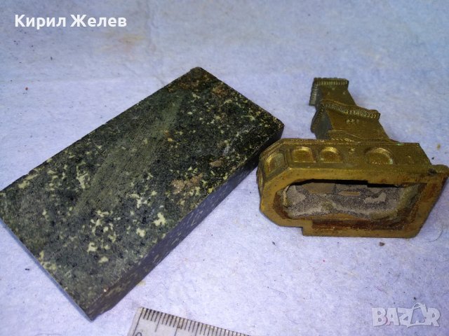 СТРАЖЕВА БОЙНА КУЛА Стар РЯДЪК МЕТАЛЕН СУВЕНИР с МРАМОРЕН ПОСТАМЕНТ За КОЛЕКЦИЯ Тем-н ИНТЕРИОР 41393, снимка 10 - Колекции - 43952371