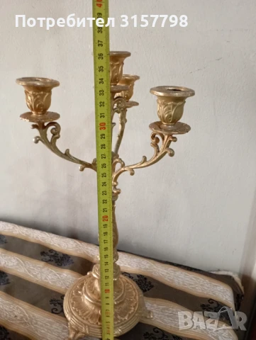 Бароков свещник, снимка 6 - Други ценни предмети - 50470554