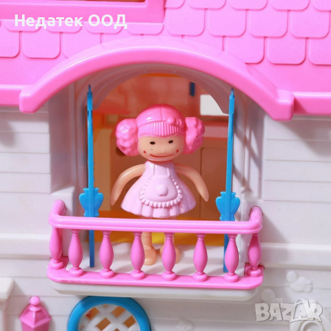 Къща за кукли със звуци и светлини, 13 аксесоара, 58x8x45 cm, снимка 3 - Кукли - 36567460