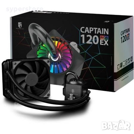 Водно Охлаждане за процесор DeepCool CAPTAIN 120 EX RGB охладител за Intel/AMD процесори, снимка 5 - Друга електроника - 32988700