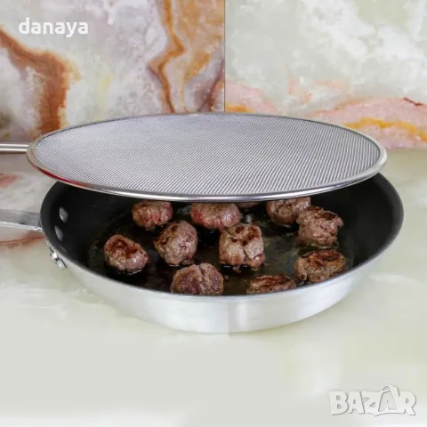 5839 Кухненска мрежа за тиган против пръскане, 29 см, снимка 2 - Прибори за хранене, готвене и сервиране - 50106120