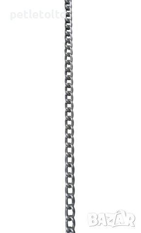 Верига с извити звена, никелирана Ф 4 мм / 10 метра (23 мм Х 14 мм)