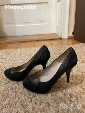 Черни обувки на ток , снимка 3 - Дамски обувки на ток - 48199700