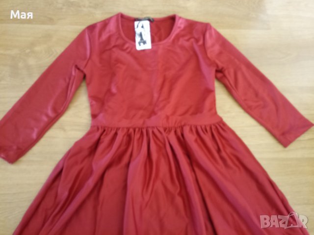 Елегантна червена рокля, снимка 2 - Рокли - 38832889