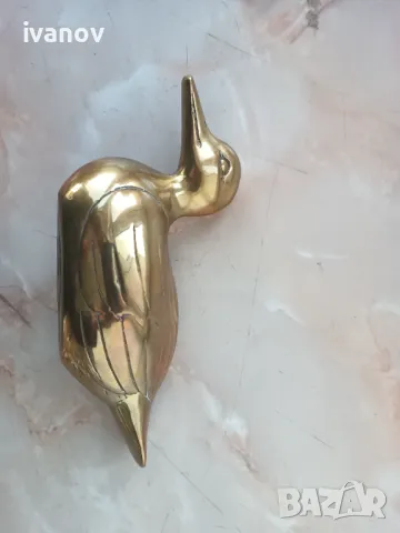 Месингова фигура патица, снимка 7 - Колекции - 48374832