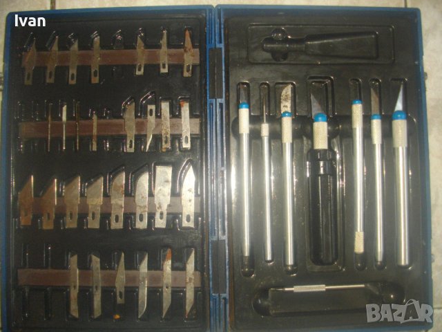 Старо Качество 44 бр. Фини Резци За Обработка на Дърво и Дърворезба-Непълен Комплект-Голям-HBM