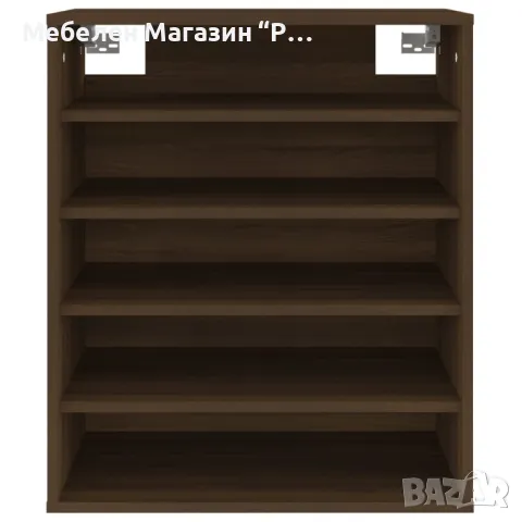 Шкаф за обувки, кафяв дъб, 60x35x70 см, инженерно дърво, снимка 7 - Шкафове - 47287127