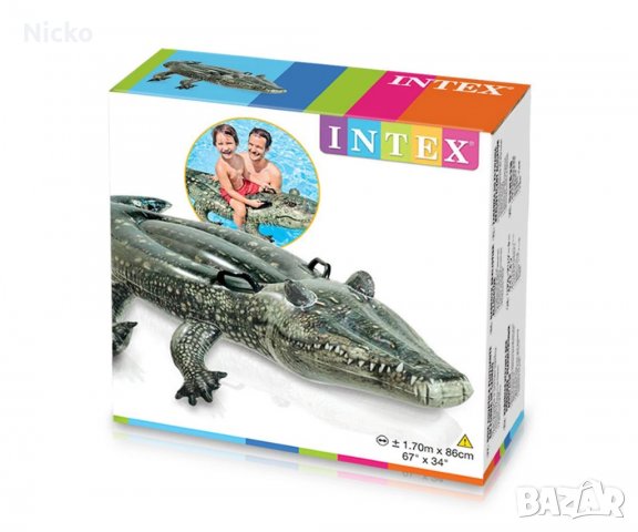 Надуваема играчка Алигатор INTEX Realistic Gator Ride-on, снимка 4 - Надуваеми играчки - 37624056