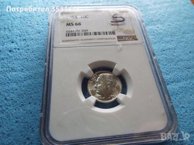 10 Cent 1954 S Liberty One Dime MS66 Lot: 115