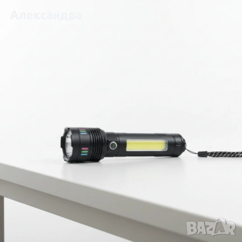LED мощен фенер BL-707-TG – ярък фенер с Type-C зареждане, снимка 2 - Друга електроника - 53360252