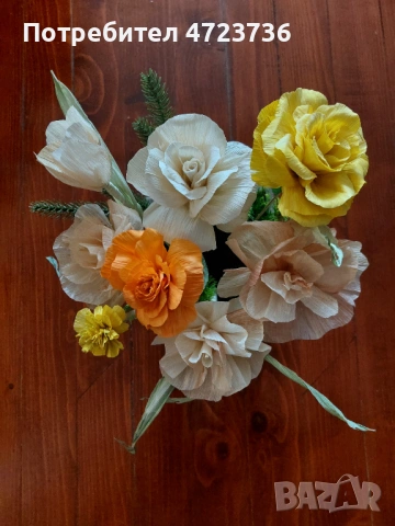 Ръчно изработени цветя за украса от естествени материали, снимка 2 - Изкуствени цветя - 53284879