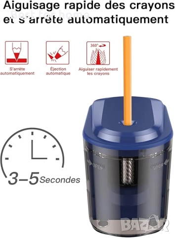 Електрическа острилка за моливи с батерии и USB захранване, снимка 3 - Друга електроника - 52791379