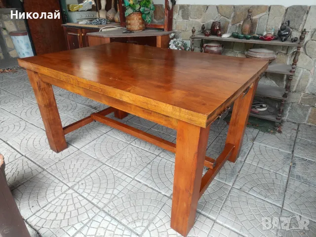 Продавам дървена трапезна маса, снимка 7 - Маси - 47622526