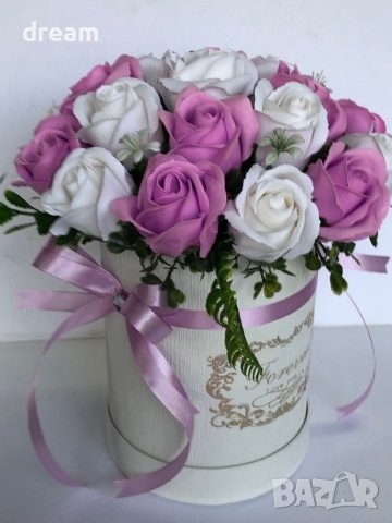 Кутия със сапунени рози, снимка 5 - Романтични подаръци - 35248273