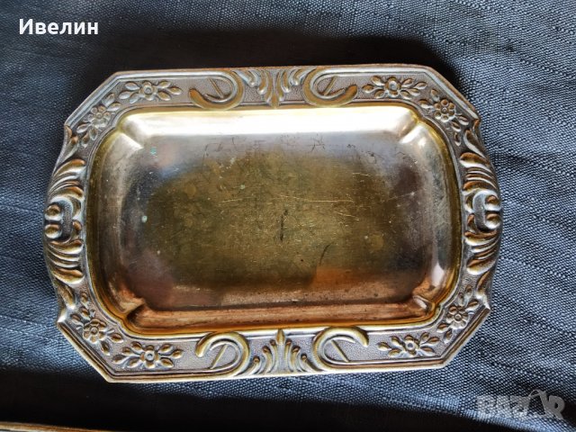 две посребрени месингови поставки арт деко, снимка 2 - Антикварни и старинни предмети - 28993601