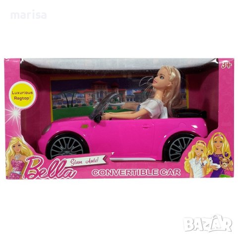 Кола на мечтите с кукла, Кукла с чупещи стави и кабриолет в два цвята - 6128, снимка 3 - Кукли - 38543399