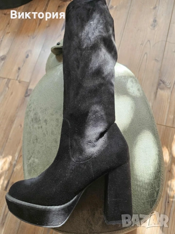 Велурени ботуши Tamaris, снимка 2 - Дамски ботуши - 53040868