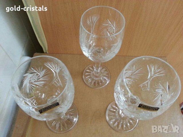  кристални чаши , снимка 7 - Антикварни и старинни предмети - 27163237