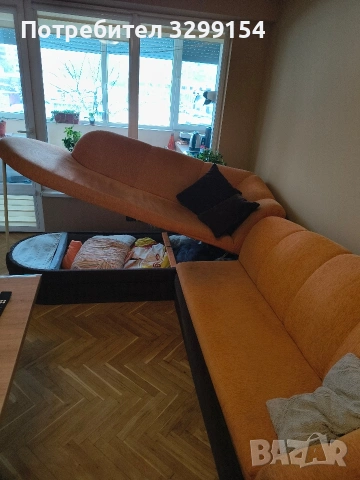 подсилен ъглов диван+подарък масичка и таборетки, снимка 2 - Дивани и мека мебел - 53518138