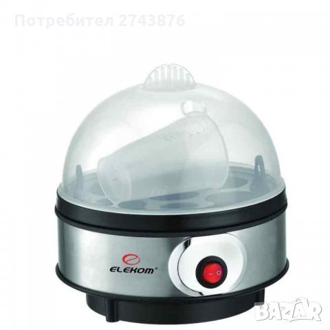 Автоматична яйцеварка за 7 яйца и звуков сигнал за изключване ELEKOM EK-109 S-S , снимка 1 - Уреди за готвене на пара - 35547995