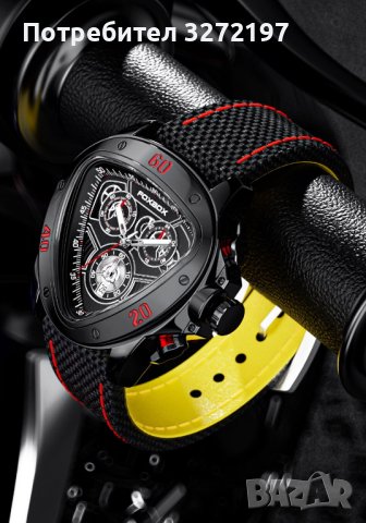 FOXBOX кварцов часовник, водоустойчив, хронограф, календар-ДИЗАЙН ФОРМУЛА 1 , снимка 7 - Мъжки - 40437378