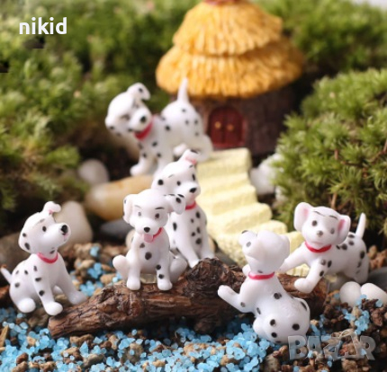 мини Далматинци далматинец куче малки кученца PVC 6 бр фигурки топери за игра украса торта играчки , снимка 7 - Фигурки - 19016009