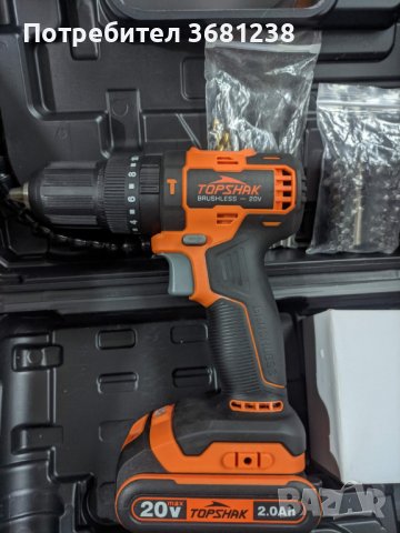 Безчетков винтоверт TOPSHAK TS-ED5 20V 13мм , снимка 6 - Винтоверти - 40110723