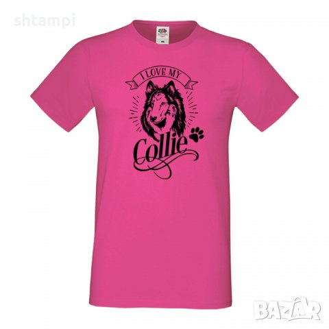 Мъжка тениска I Love My Collie Dog,Куче, животно,подарък,изненада, снимка 6 - Тениски - 36933817