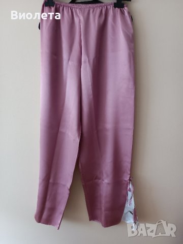 Сатенен комплект - пижама от три части , снимка 3 - Пижами - 43409236