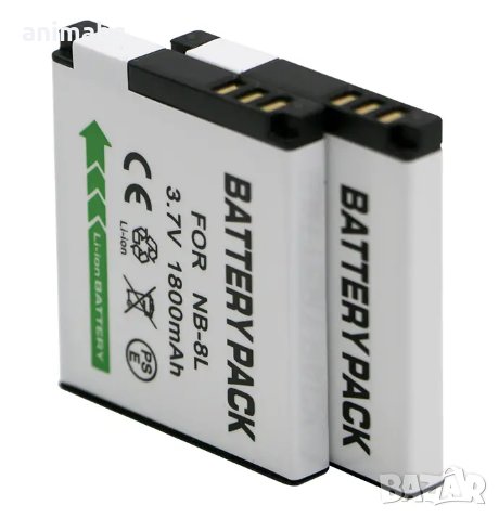 ANIMABG Батерия модел NB-8L за цифрови фотоапарати на Canon с капацитет 1800mAh 3.7V модели Power sh, снимка 5 - Батерии, зарядни - 44063442