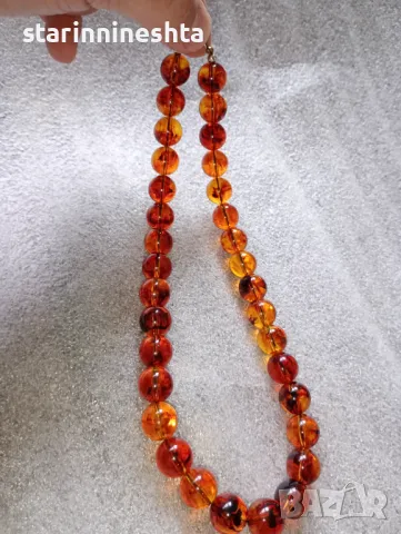 Класически стар  кехлибар огърлица гердан  бижу бижута , снимка 5 - Антикварни и старинни предмети - 49976170