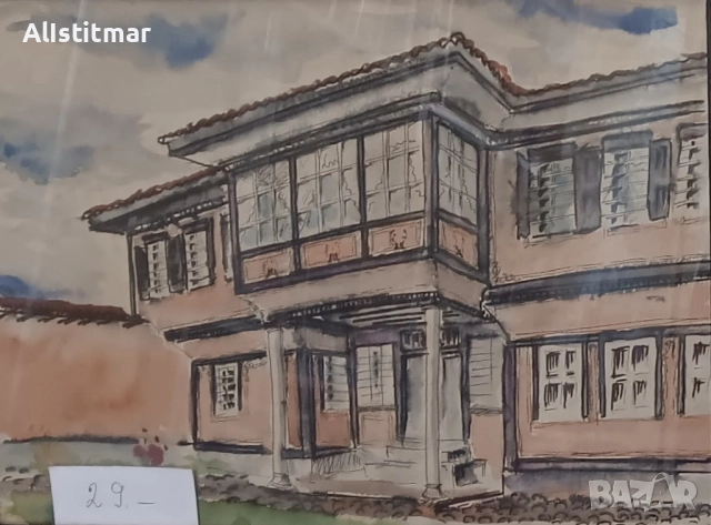 Възрожденски пейзаж, неизвестен автор