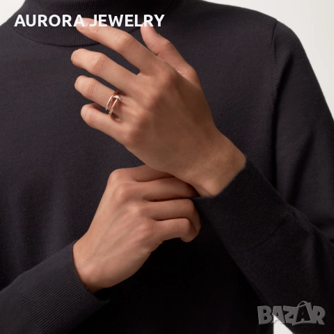 CARTIER Nail Juste un Clou Classic Rose Gold Diamonds Пръстен Пирон, снимка 10 - Пръстени - 52888495