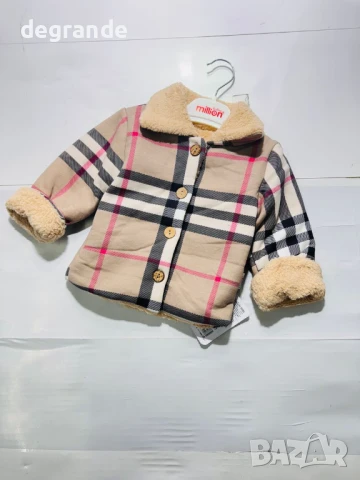 Топли бебешки якета налични в два десена. Размери за 6м 12м 18м , снимка 3 - Бебешки якета и елеци - 51280603