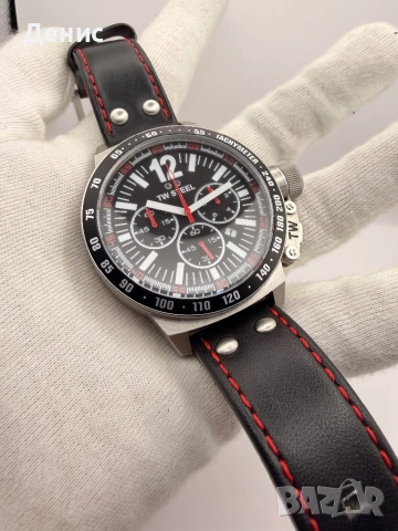 TW Steel Ceo Canteen Black/Leather Ø50 mm