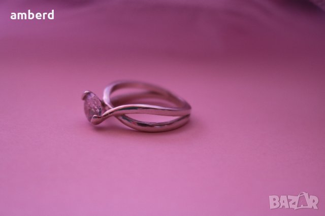 Нежен и елегантен сребърен пръстен - модел R008А, снимка 3 - Пръстени - 35412939