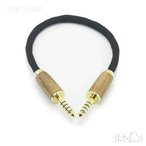 Нов 4,4 мм мъжки към мъжки балансиран 5-полюсен конектор Аудио адаптерен кабел за слушалки, снимка 4 - Слушалки и портативни колонки - 49450857