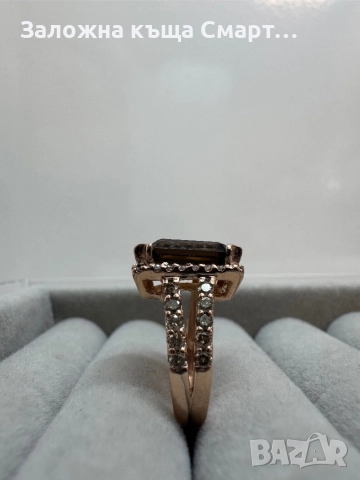 Дизайнерски златен пръстен с диаманти - Le Vian, снимка 2 - Пръстени - 51924271