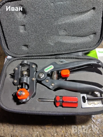 Продавам Ножица за ашладисване с три приставки комплект, TopGarden, снимка 5 - Други инструменти - 50475687